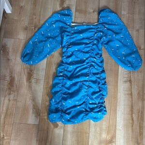 Blue Floral Kids Dress